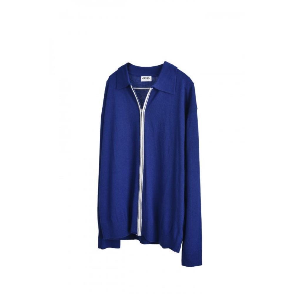 AEAE Kara Zip-Up Cardigan Light Navy A223UGG01LN