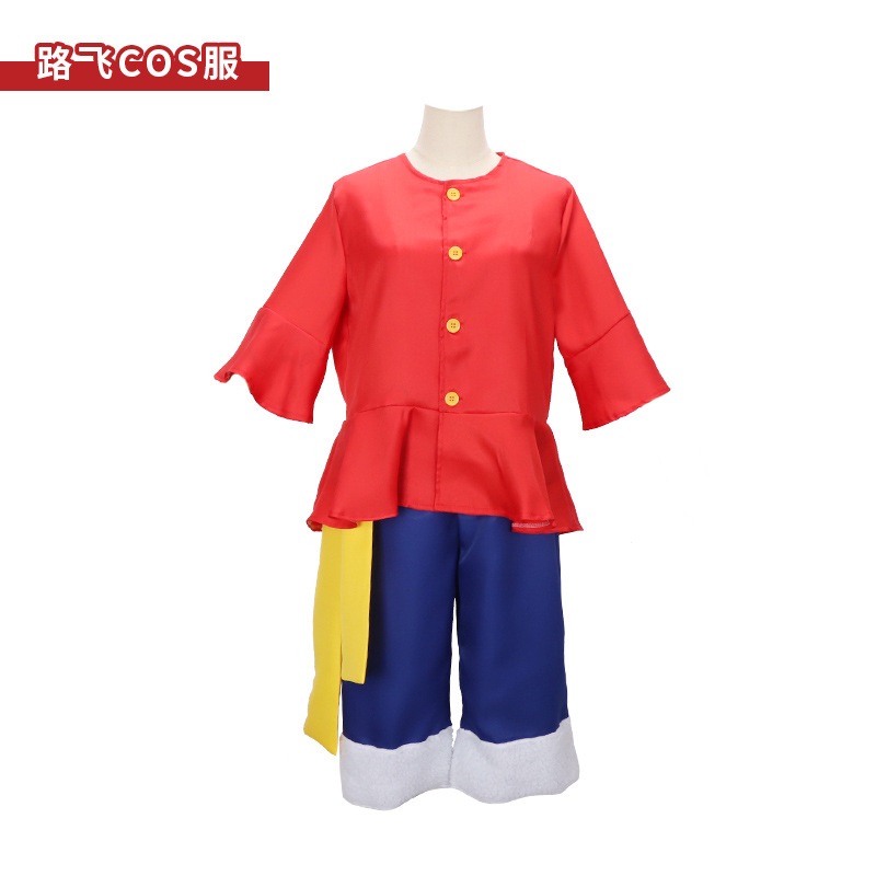2年後の1枚の服1枚の服を着てルフィコスプレ服cos衣類帽子ストローサンダル