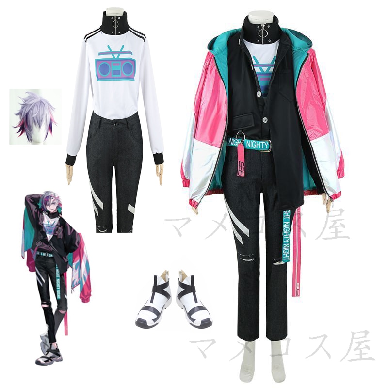 YouTuber VTuber にじさんじ所属　　ROF-MAO　ろふまお　不破湊　コスプレ衣装 　ウィッグ　靴　仮装　変装