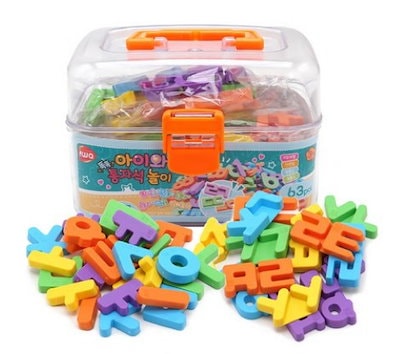 Qoo10] 韓国語勉強ハングル磁石 63pcsセット