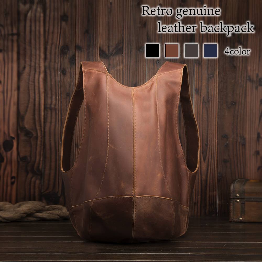 リュック メンズ レトロ本革バックパック リュックサック 本革 バッグ 2WAY ビジネス 秋 ブランド 冬 パソコン 10代 大容量 軽量 春 撥水 夏 小さめ 大学生 ビジネスバッグ スポーツ ア