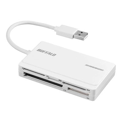 他サイト： BUFFALO　マルチカードリーダー ホワイト (USB2.0/1.1)　BSCR508U2WHの商品画像