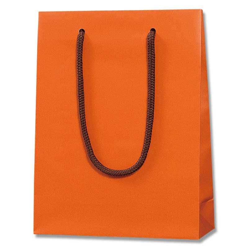 （まとめ買い）シモジマ HEIKO 手提げ紙袋 ブライトバッグ MM DオレンジMT（マットPP貼り） 10枚 幅185xマチ65x高240mm 006138360 [x3セット]