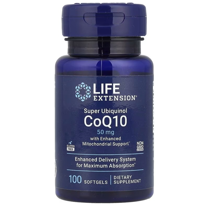スーパーユビキノール CoQ10 強化ミトコンドリアサポート配合 50mg ソフトジェル 100 錠