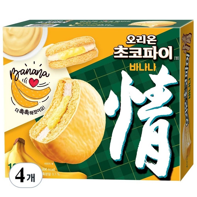 韓国 お菓子 オリオン チョコパイ バナナ 12p,444g,4箱 7,154円