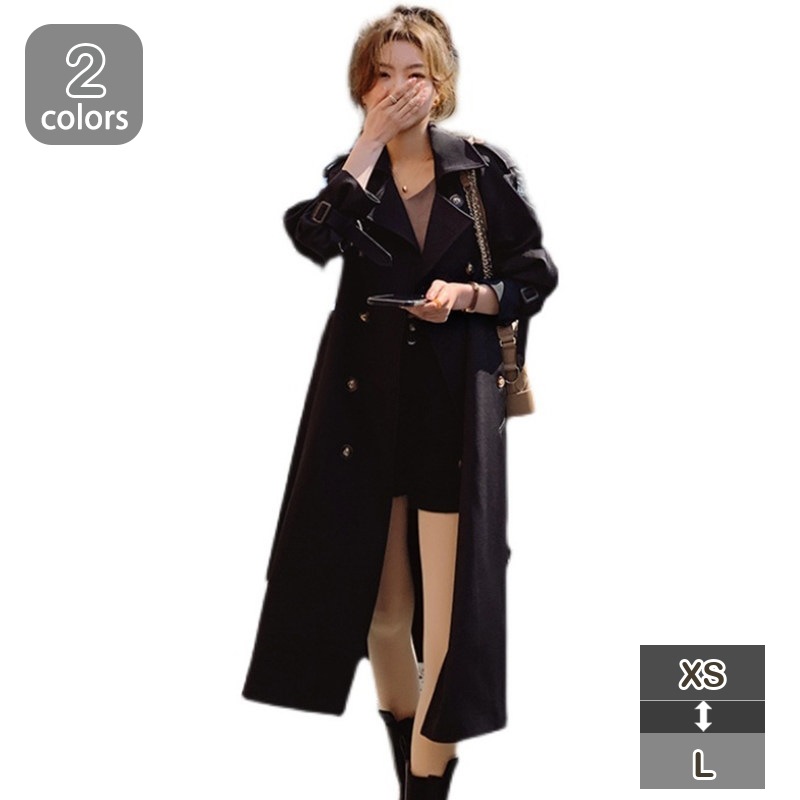 トレンチコート レディース スプリングコート 春秋 ロング丈 コート 大きいサイズ 防風 アウター 膝丈 お尻が隠れる おしゃれ きれいめ 柔らかい 春服 ビジネス 通勤 ジャケット イングランド風