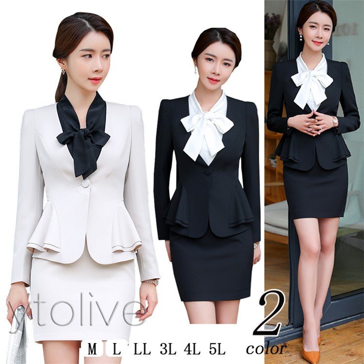 スーツ レディース リクルートスーツ 女性 スカートスーツ 2点セット オフィス 通勤 ビジネス 就