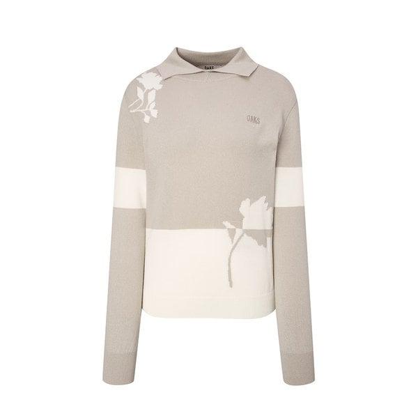 25FW PREMIUM 女性フラワージャカードブロックニットトップ DNSW5D714I3_s