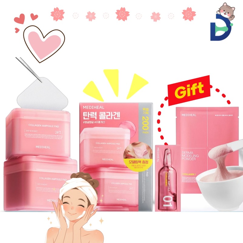 コラーゲンアンプルパッド 100枚企画(+100枚+コラーゲンモデリングパック 1回分)