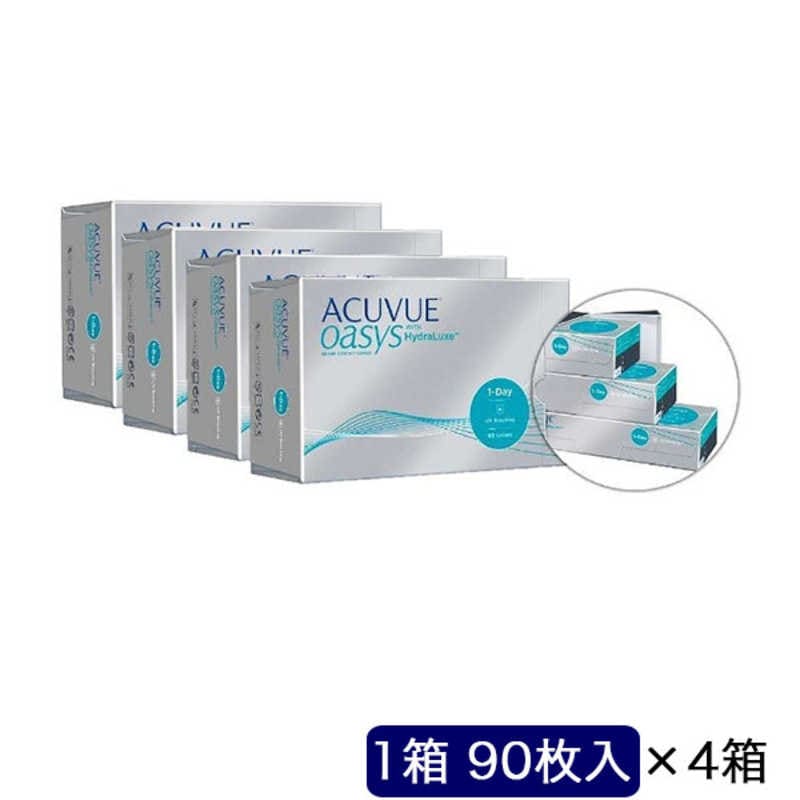 ジョンソン＆ジョンソン　(度あり/-5.50) 「4箱セット」ワンデー アキュビュー オアシス (BC9.0/DIA14.3)
