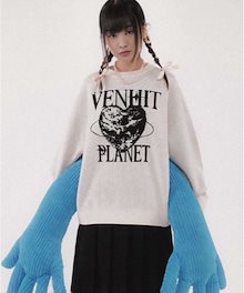 VENHIT★韓国★男女兼用★人気★SPACE CAT ピグメント ロンT VENHIT☆韓国☆男女兼用☆人気☆SPACE CAT ピグメント ロンT