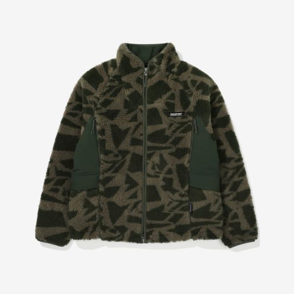 FILA ウーブン配色フリースジャケット