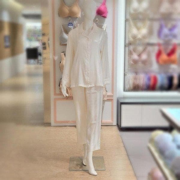 AK Bundang店 人工シルク ストライプ 女性用パジャマ WP8869A-PSK