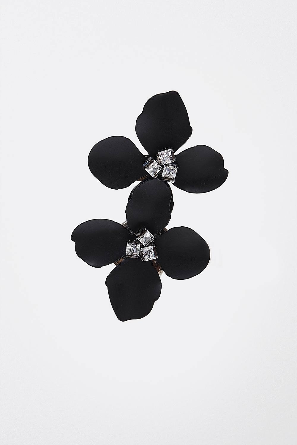 [HAZINA] Fleur Twin Brooch - Black