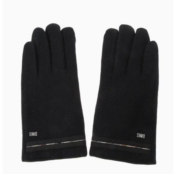 ブラック ウール DAKSロゴ スマートフォンタッチ手袋 DCGV5F100BK_s