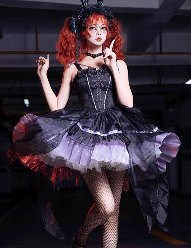 【新作登場 最安値!】158ロリータ ゴスロリ コスプレ ワンピース　メイド服 コスチューム 文化祭 学園祭 衣装 仮装 ハロウィン 可愛い ドレス　日常　写真　舞台　花嫁　洋服　新販　ハロウ