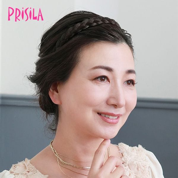 プリシラ カチューシャヘアプラスみつあみタイプPG-10耐熱 (送料無料) PRISILA ハーフウ