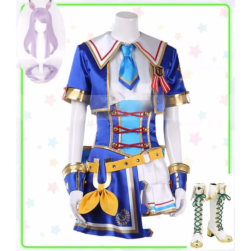 ウマ娘 プリティーダービー 風 メジロマックイーン ライブコスプレ衣装 （ウィッグ 耳 尻尾 靴 別売り） コスチューム cosplay