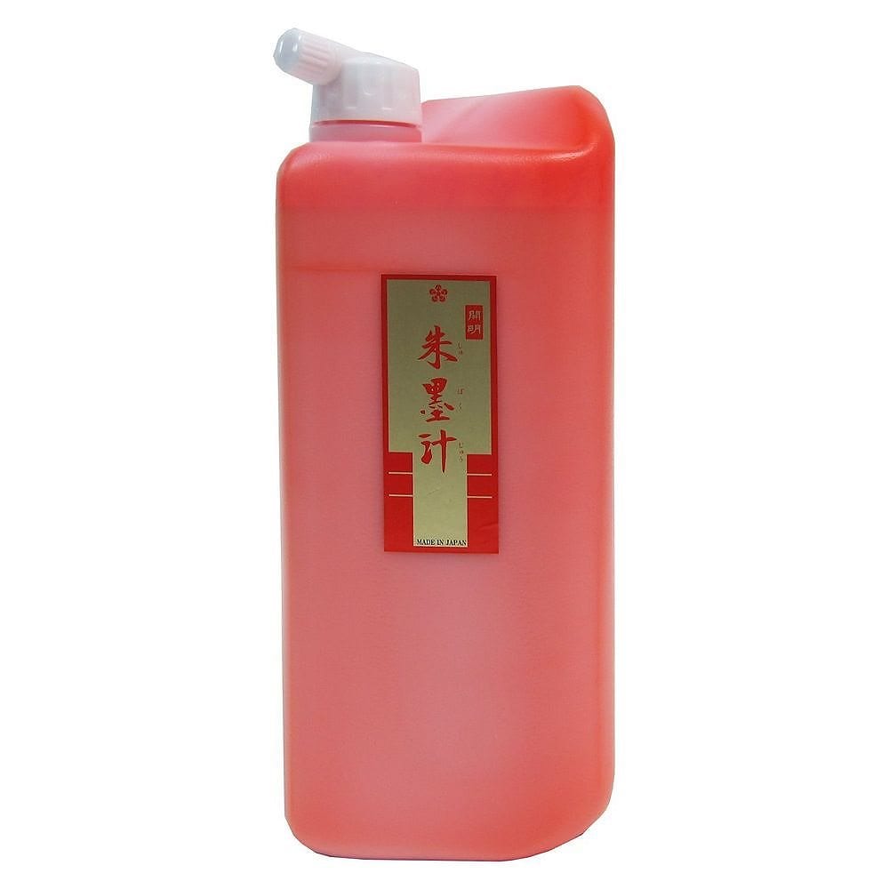 （まとめ買い）開明 朱墨汁 1.8L BO-8011 [x3]