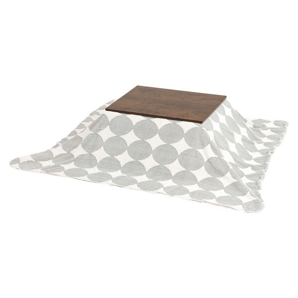 アルテナ7560 + スノウ7560SGY こたつ + うす掛け布団 2点セット ダークブラウン/グレー 丸 メーカー直送