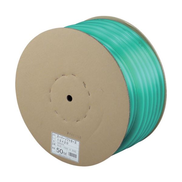 スーパーソフト 15x20 グリーン 50m ドラム巻 SUS-1520H50G 1巻