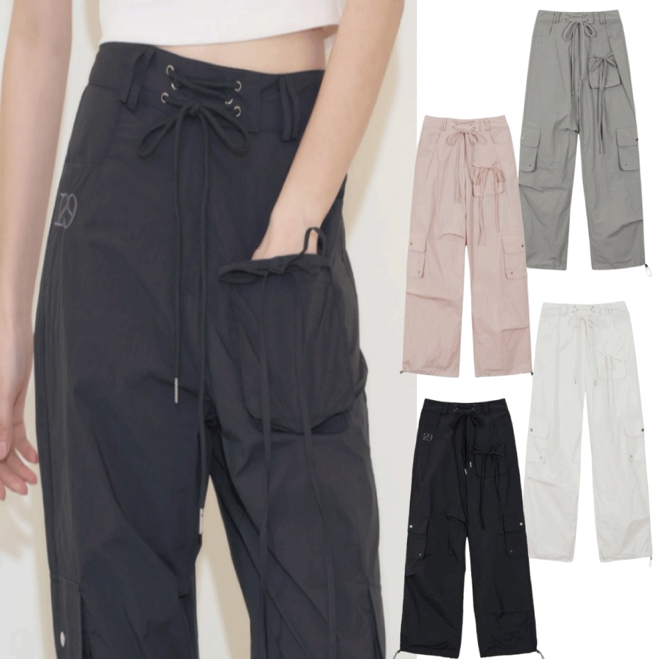 NYLON STRING CARGO BANDING PANTS (4 COLORS)