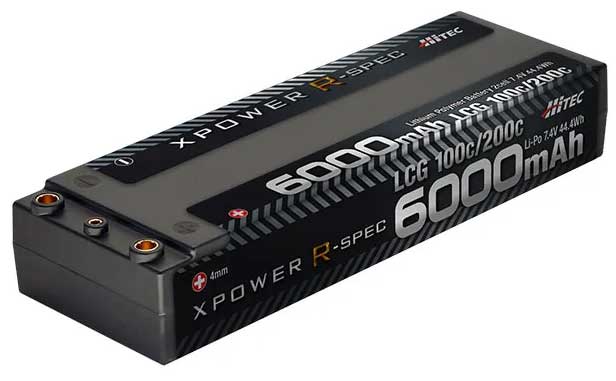 ハイテックマルチプレックスジャパン XPOWER R-SPEC Li-Po 7.4V 6000mAh LCG 100C/200C【XPR6000-LCG-B】 ラジコン用 XPR6000-LCG-B