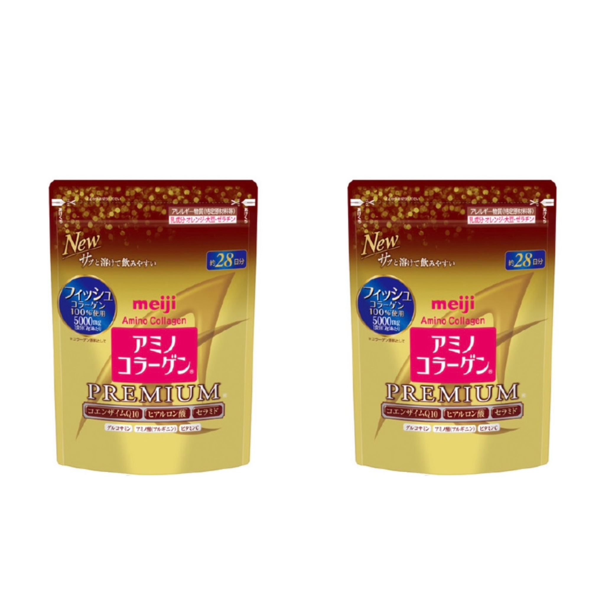 2袋 アミノコラーゲン プレミアム 約28日分 196g 明治
