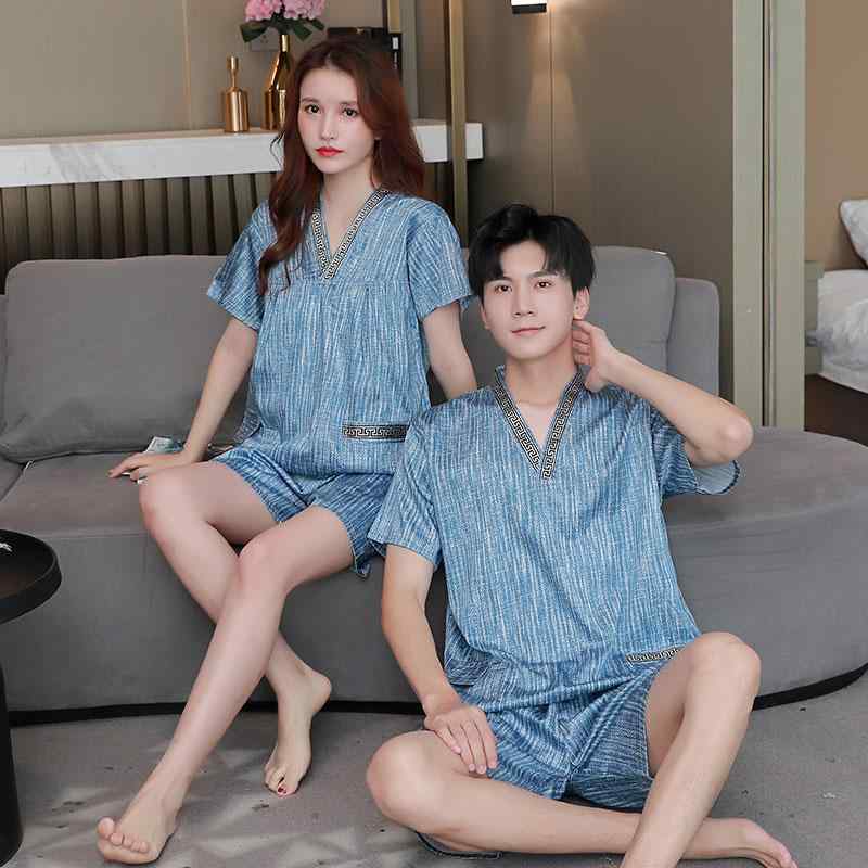 サウナ服 パジャマ ルームウェア サテン メンズ レディース マッサージ 大きいサイズ ブルー ブラウン 5,714円