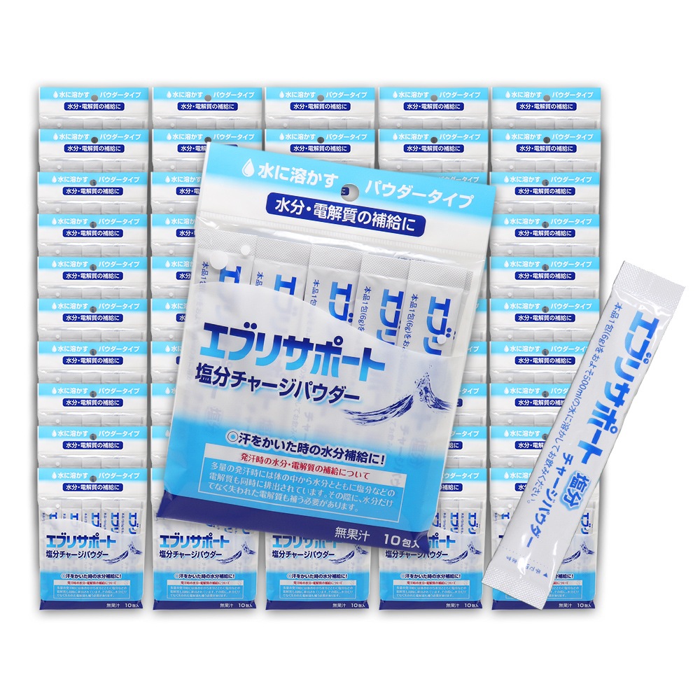 塩分チャージ パウダー 粉末 10包入 ×50袋 無果汁 日本薬剤 清涼飲料水