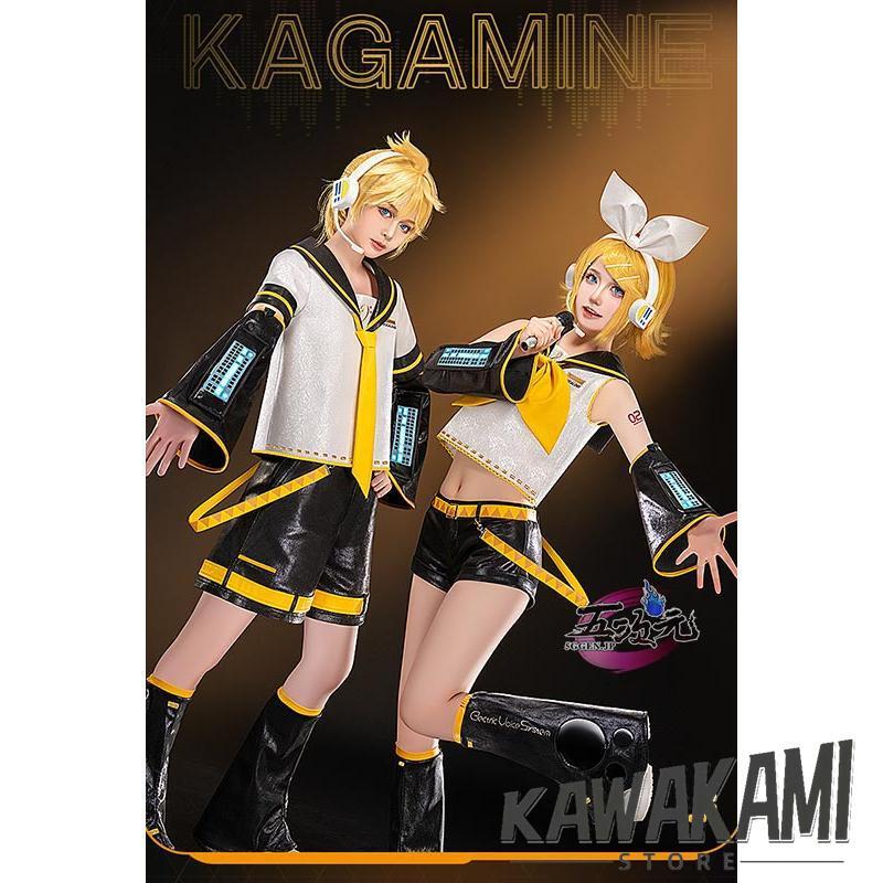 初獣猫　ボーカロイド　鏡音リン・レン　コスチューム　通常V　コスプレ衣装1381