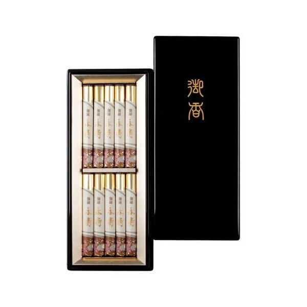 伽羅永寿 塗箱短寸10入 28008