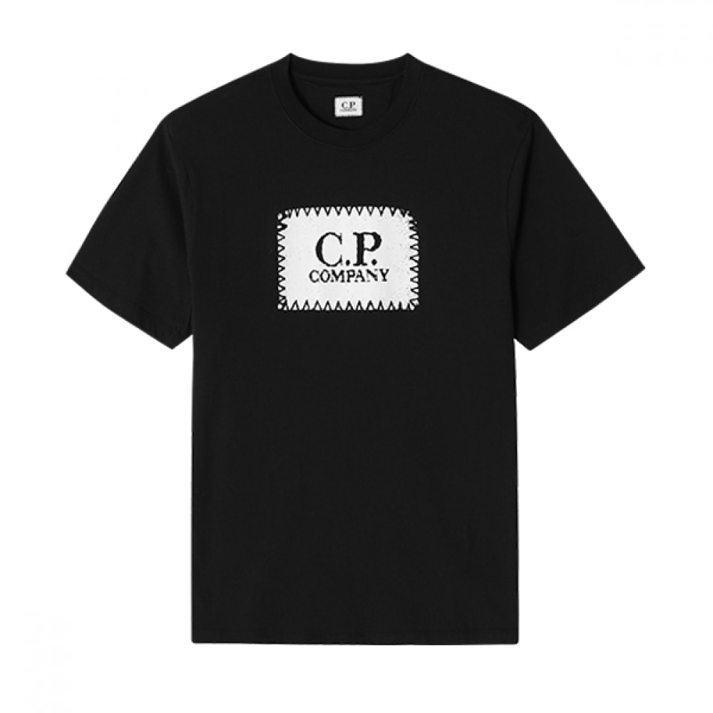 CP Company 17CMTS029A 005100W 999 ロゴラベルメンズショートスリーブ T シャツ