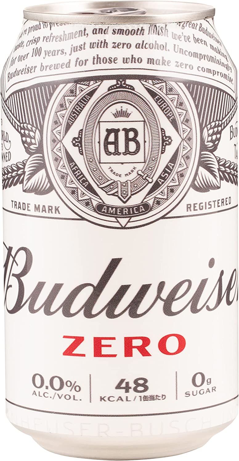 【送料無料】ノンアルコール バドワイザー ゼロ Budweiser Zero 350ml2ケース/48本【ご注文は3ケースまでで一個口配送可能】