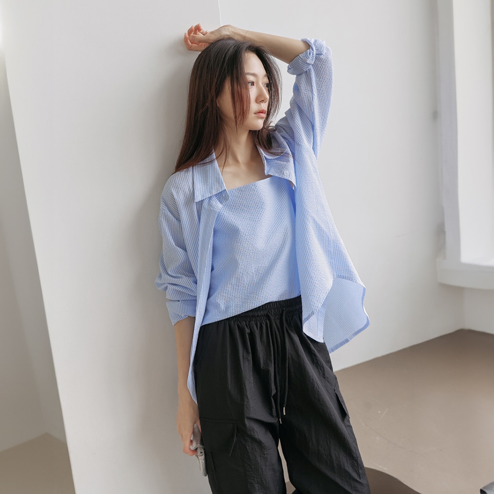 レンシーシアサーカースリーブレスシャツセット