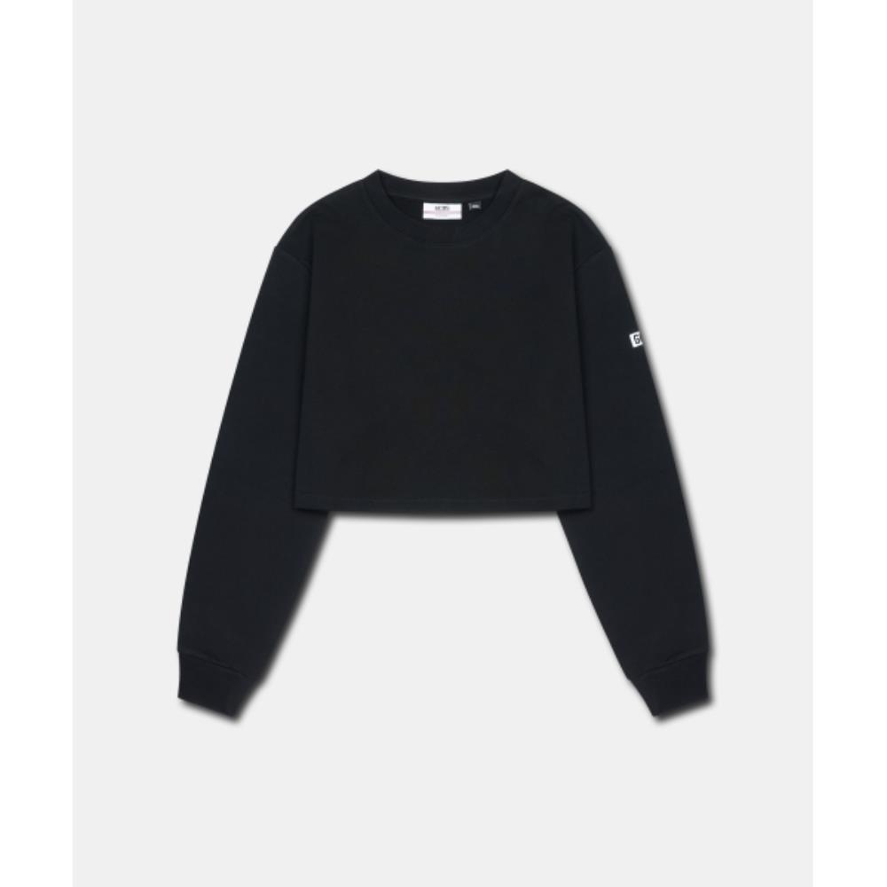 GCDS ESSENTIALS CROP CREWNECK DKSOA21075BK