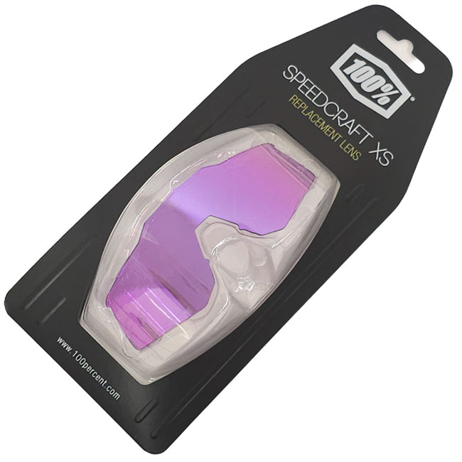 交換用レンズ 100%(ワンハンドレッド) スピードクラフトXS用 リプレイスメントレンズ 本体は別売 69039-00010パープルMLミラー(24y12m)