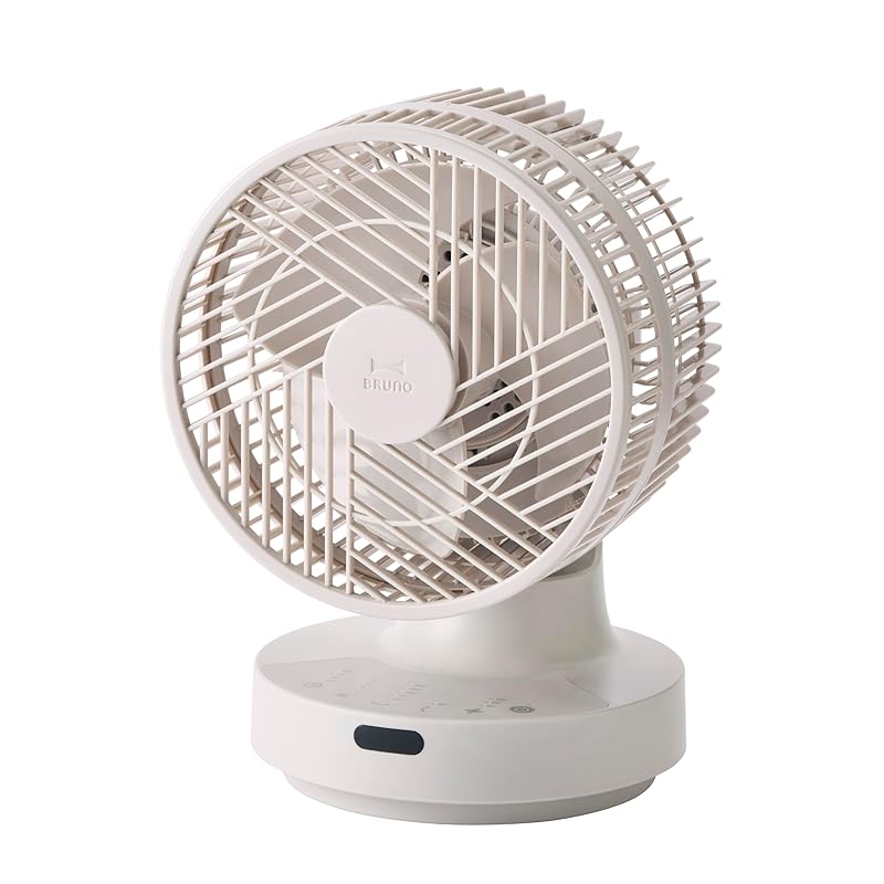 即納：BRUNO ブルーノ サーキュレーター 扇風機 全方位サーキュレーター 静音 左右360度 上下90度 首振り 10段階 風量 衣類乾燥 空気循環 洗える グレージュ BOE143-GRG