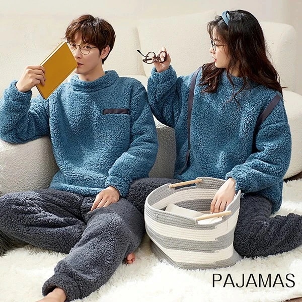 【急速出荷!】ペアパジャマ 冬 長袖 長パンツ 春 秋 ２点セット ウェア メンズ パジャマ カップル 部屋着 韓国風 寝間着 ギフト プレゼント 大きいサイズ 可愛い 結婚祝い おしゃれ お揃いパジ