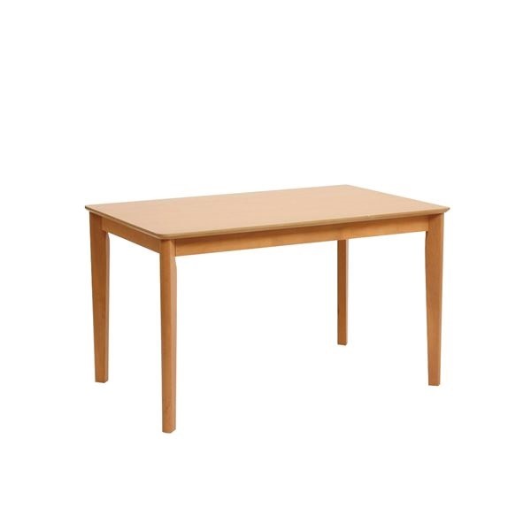 ダイニングテーブル/リビングテーブル ナチュラル 長方形 幅135cm 木製 脚付き アッシュ突板