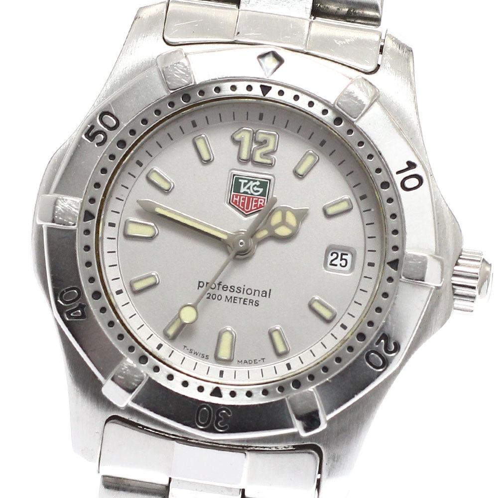 タグホイヤー TAG HEUER WK1312-0 2000シリーズ デイト クォーツ レディース 保証書付き_939650【中古】