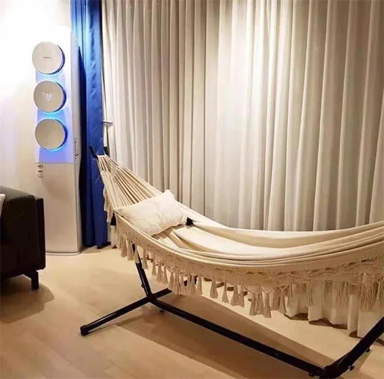 [高品質]スタイル ハンモック 屋外 スイング ピクニック用品 屋内 タッセル キャンプ ピクニックその他