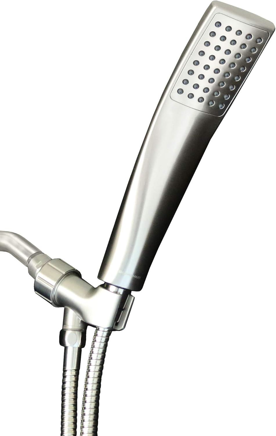 ShowerMaxx Eliteシリーズ 2.3インチ 超高圧ハンドヘルドシャワーヘッド エクストラロングステンレススチールホース付き ブラッシュドニッケル仕上げ シャワーヘッドでシャワーを真似