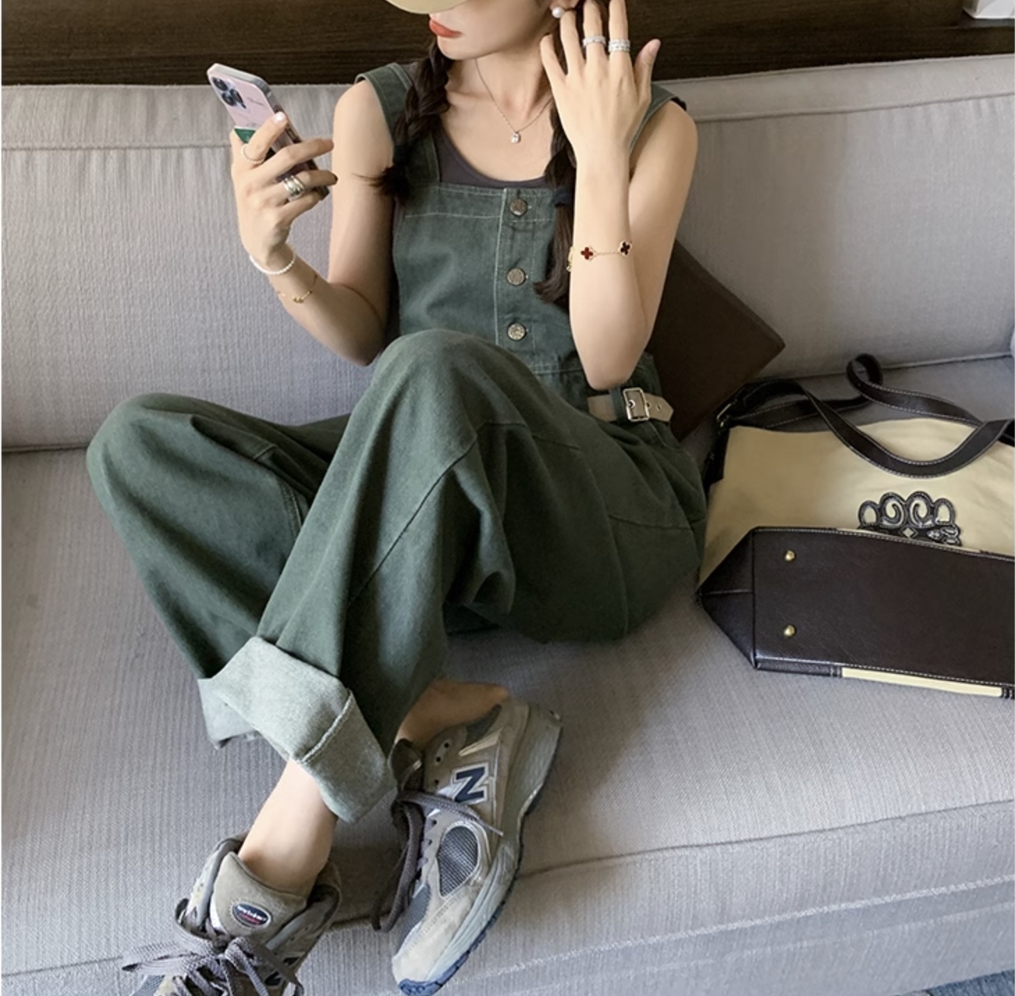 レディース オールインワン サロペット ロング デニム Gパン バギー ワイド 個性的 春服 夏服 秋服 冬服 マキシ丈 フルレングス 丈長 袖なし ノースリーブ スクエアネック 裾ワイド