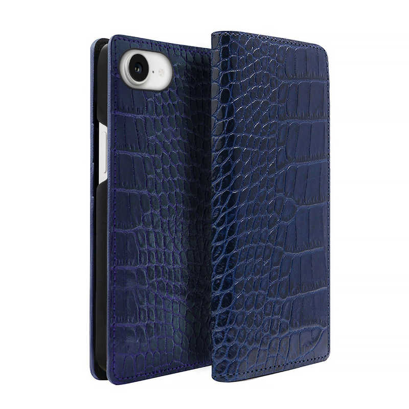 ROA　iPhone 16e ダイアリーケース MagSafe LIPARI イタリアンレザー ABBI SIGNATURE ネイビー　ABS27518i16E