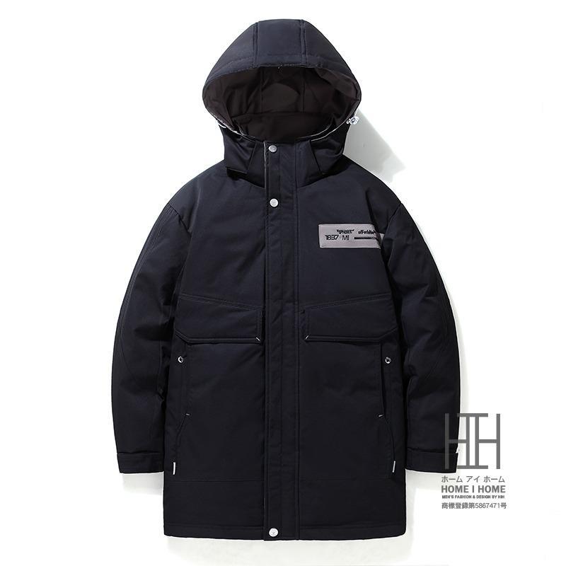 ダウンコート メンズ おしゃれ 膝丈 大きいサイズ 暖かい ブランド HOMEIHOME フード メンズ ダウン アウター メンズ コート アウター 冬