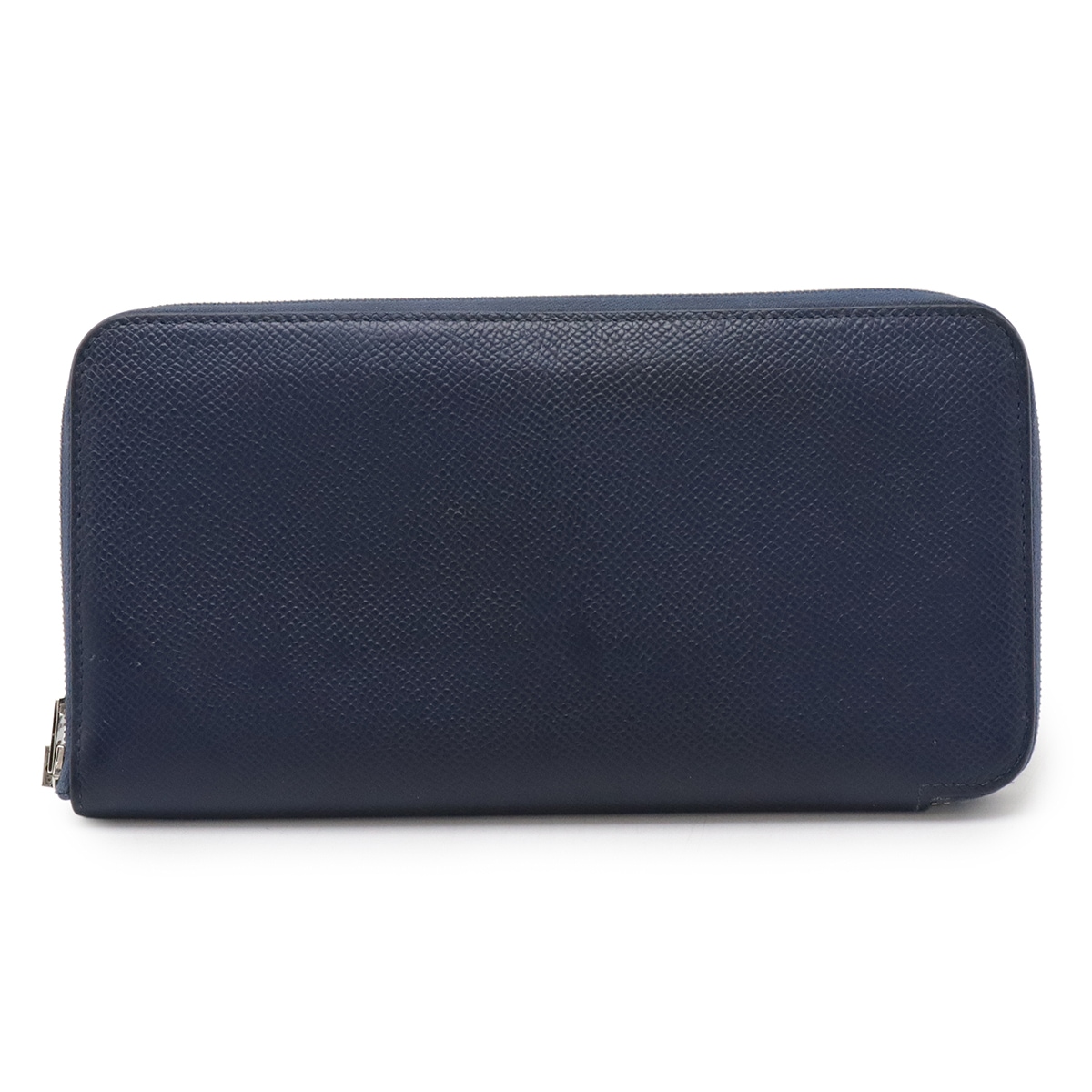 アザップロング シルクイン ラウンドファスナー 長財布 ヴォーエプソン レザー ブルーサフィール 紺 ネイビー C刻
