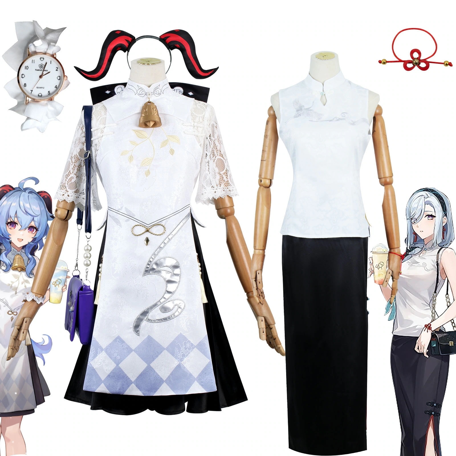 【2025新作】コスプレ 仮装元神喜茶連名連動甘雨申鶴コスプレ女装二次元アニメゲームcos服女 イベント用品 12,211円