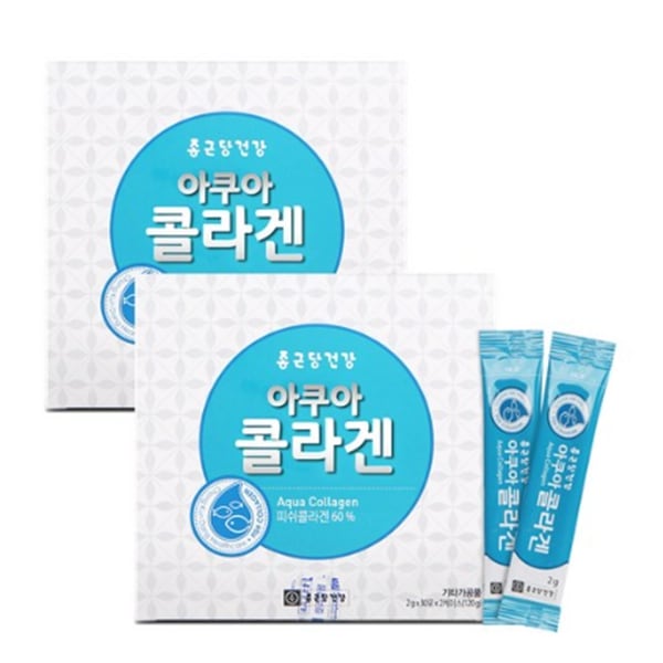 鍾根堂健康アクアコラーゲン 60g x 4ボックス スティックコラーゲン配合