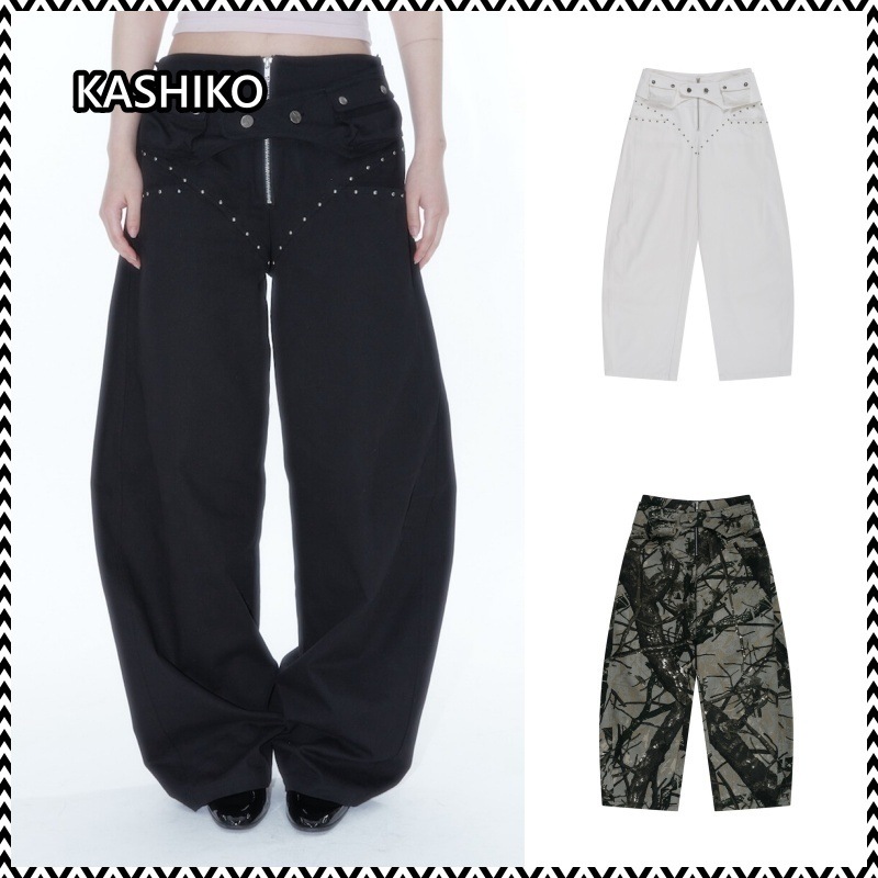 Kashiko Belt Rivet Oval Pants